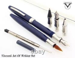 Ensemble de trempage de plume à encre bleue Visconti Art of Writing Calligraphie avec stylo-plume