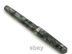 Fine Art Déco C1937 Eversharp Doric Black Silver Shell Hatch Fountain Pen 14k