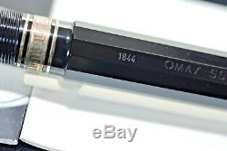 Fountain Pen Omas 557-s Noir 8371f / P Nib Taille F Vintage