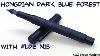 Hongdian Dark Blue Forest With Fude Nib Kwz Sheen Machine Fountain Pen Examen