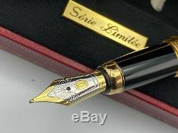 Louis Cartier Fountain Pen Limited Edition Or / Noir Laqué 18k Med Box Mint