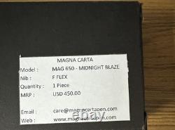 MAGNA CARTA M650 Minuit Flamboiement, Stylo Plume MAG 650 Nib Flex 14k Or Fin