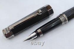 MONTEGRAPPA 1912 NEROUNO PLUME ENCRE RÉSINE NOIRE MATTE 3D RAINURÉE NIB 18ct EN BOÎTE