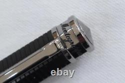 MONTEGRAPPA 1912 NEROUNO PLUME ENCRE RÉSINE NOIRE MATTE 3D RAINURÉE NIB 18ct EN BOÎTE