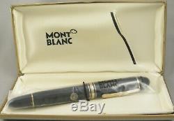 Montblanc 149 Black & Gold Fountain Pen Dans L'encadré 1980 14kt Moyen Nib