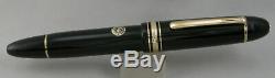 Montblanc 149 Black & Gold Fountain Pen Dans L'encadré 1980 14kt Moyen Nib