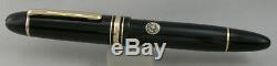 Montblanc 149 Black & Gold Fountain Pen Dans L'encadré 1980 14kt Moyen Nib