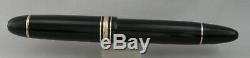 Montblanc 149 Black & Gold Fountain Pen Dans L'encadré 1980 14kt Moyen Nib