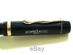 Montblanc 234 1/2 Piston Fountain Pen In Black Masterpeace Modèle Vintage