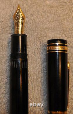 Montblanc Meisterstucke Black #149 Nib 14k 585 Gold Allemagne Fountain Pen