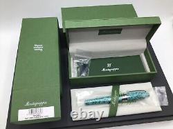 Montegrappa Mosaico City Series Turquoise Barcelona Espagne Fontaine Pen Med. 295 $