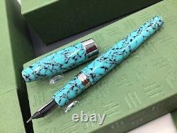 Montegrappa Mosaico City Series Turquoise Barcelona Espagne Fontaine Pen Med. 295 $
