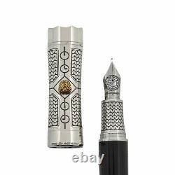 Montegrappa Time & Brain Limited Edition Sterling Silver Resin Fontaine Pen (m)