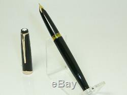 Nice Biréacteur Noir Montblanc N ° 14 Stylo Plume Meisterstück Plume 18ct M