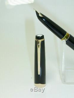 Nice Biréacteur Noir Montblanc N ° 14 Stylo Plume Meisterstück Plume 18ct M