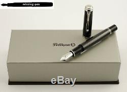 Nouveau Pelikan M1005 Piston Fountain Pen Stresemann En Noir Anthracite 18k F-nib