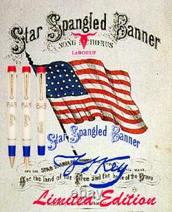 Nouveau stylo plume LeBOEUF Francis Scott Key Édition Limitée Nib F ou M