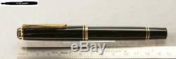 Old Pelikan M800 Fountain Pen Noir Or Avec Rare 18 C. Ob-plume (2 Poussins / Pf)