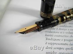 Omas Supplémentaire Lucens Black-gold Limited Édition Stylo Plume Moyenne 18kt Nib Mib