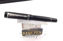 PARKER DUOFOLD DEMI Stylo-plume NOIR Finition Platine Nib Médium 18K NEUF SANS BOÎTE