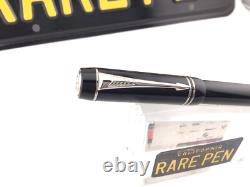 PARKER DUOFOLD DEMI Stylo-plume NOIR Finition Platine Nib Médium 18K NEUF SANS BOÎTE