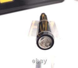 PARKER DUOFOLD DEMI Stylo-plume NOIR Finition Platine Nib Médium 18K NEUF SANS BOÎTE