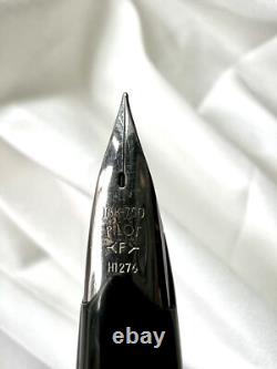 PILOT Stylo Plume Elite Grille en Acier Noir Nib-F 18K-750 VINTAGE H1276 Modèle 1976