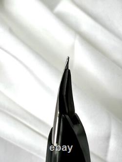 PILOT Stylo Plume Elite Grille en Acier Noir Nib-F 18K-750 VINTAGE H1276 Modèle 1976