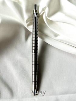 PILOT Stylo Plume Elite Grille en Acier Noir Nib-F 18K-750 VINTAGE H1276 Modèle 1976