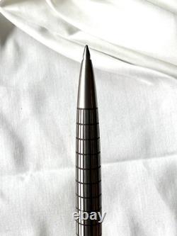 PILOT Stylo Plume Elite Grille en Acier Noir Nib-F 18K-750 VINTAGE H1276 Modèle 1976
