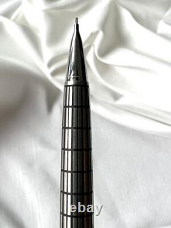 PILOT Stylo Plume Elite Grille en Acier Noir Nib-F 18K-750 VINTAGE H1276 Modèle 1976