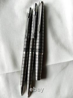 PILOT Stylo Plume Elite Grille en Acier Noir Nib-F 18K-750 VINTAGE H1276 Modèle 1976