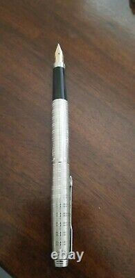 Parker 75 Silver Sterling 14k Broad Funtain Pen Vinage