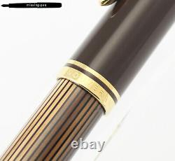 Pelikan Fountain Pen M800 Special Edition Brown Black 18k Plume De 2019