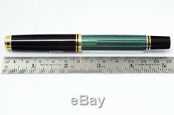 Pelikan M600 Old Style Fountain Pen Pistonfiller Noir Green Gt 14c M Nib
