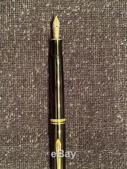 Pelikan M600 Souveran Fountain Pen Ef 14k Nib Utilisé Noir