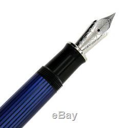 Pelikan Souveran M805 Stylo Plume Noir / Bleu Pointe Extra Fine