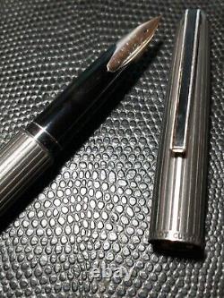 Pilot Custom Vintage 1970's Funtain Pen Black Striped 18k Solide Gold Fine Nib