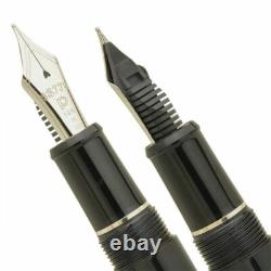 Platine #3776 Century RHODIUM Stylo Plume Diamant Noir Nib B PNB-18000CR#7-4