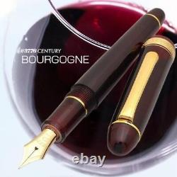 Platine #3776 Stylo De Fontaine Century Bourgogne Rouge Sf Tendre Nib Pnb-15000-71