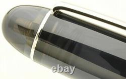 Platinum #3776 Century Rhodium Fountain Pen Noir En Noir Ms Nib Pnbm-25000r