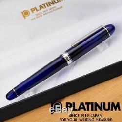 Platinum # 3776 Siècle Fontaine Pen Chartres Bleu Rhodium F-nib 15000cr # Pnb 51-2