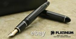 Platinum President Rhodium Finished Fountain Pen Noir B Nib Ptb-25000pr#1-4