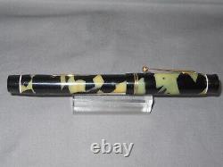 Plymouth Vintage Black Et Pearl Lever Fill Fontaine Pen-working-#8 Flexible