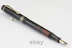 Rare BIG BEN 4-plume en or F flex-celluloïd noir-PF-1938/40 c
