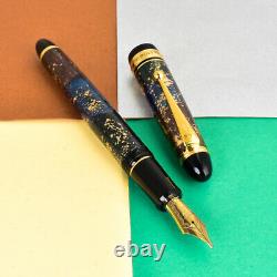 Rare Pilot Custom 743 Urushi Art 14k Grand Or B Broad Nib Fountain Pen