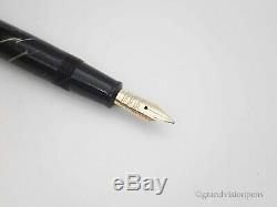 Rare Vintage Conway Stewart No. 27 Cracked Black Ice Levier Rempli Fountain Pen