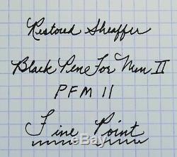 Restauré Sheaffer Excellent Pen Noir Pour Les Hommes II (pfm Ii), Remplissage Snorkel