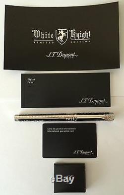 S. T. Dupont White Knight Grande Fontaine Pen, Premium Edition # 141030 Neuf Dans La Boîte