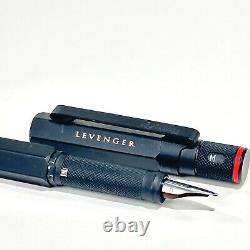 STYLO À PLUME LEVENGER ROTRING 600 GROSSE PLUME Lettres gravées Noir